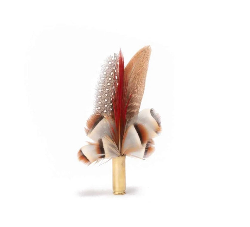 Feather Partridge & Golden Pheasant Hat Pin
