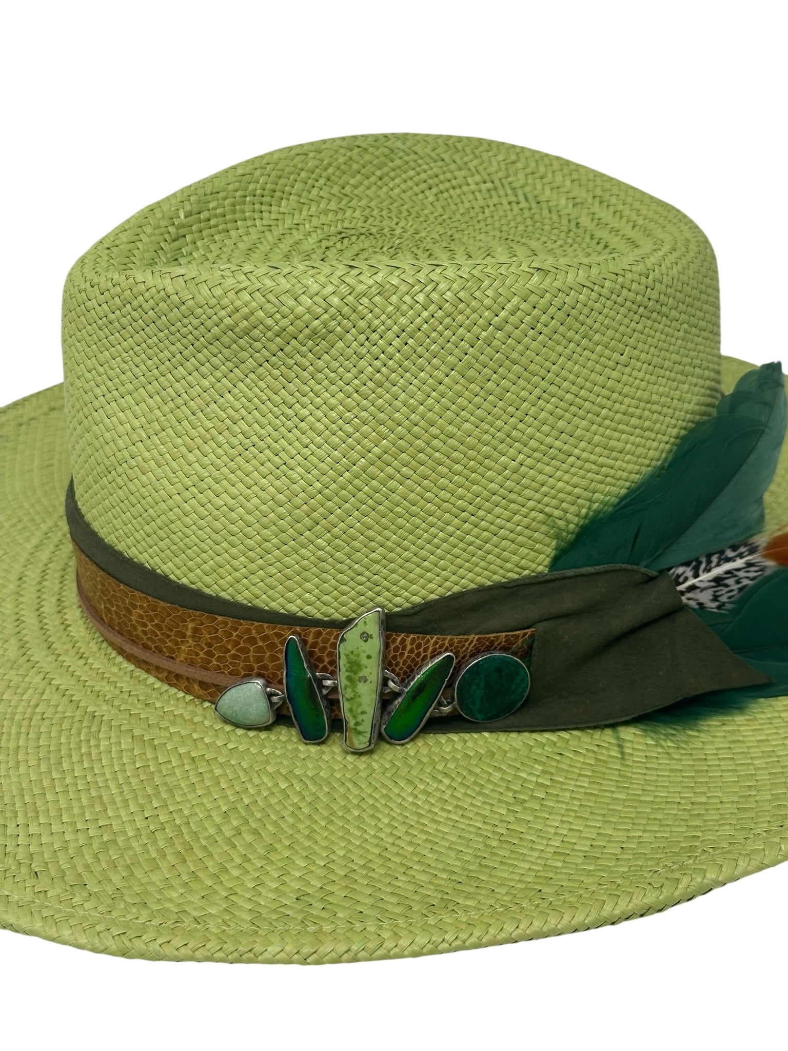 Lime Straw Fedora