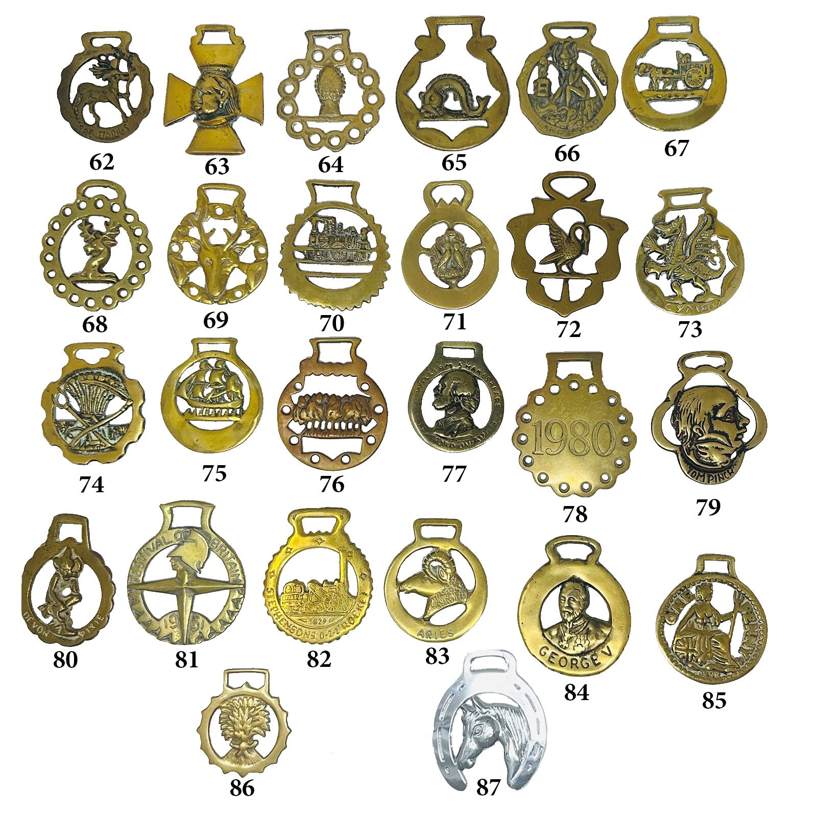 Vintage Horse Medallions