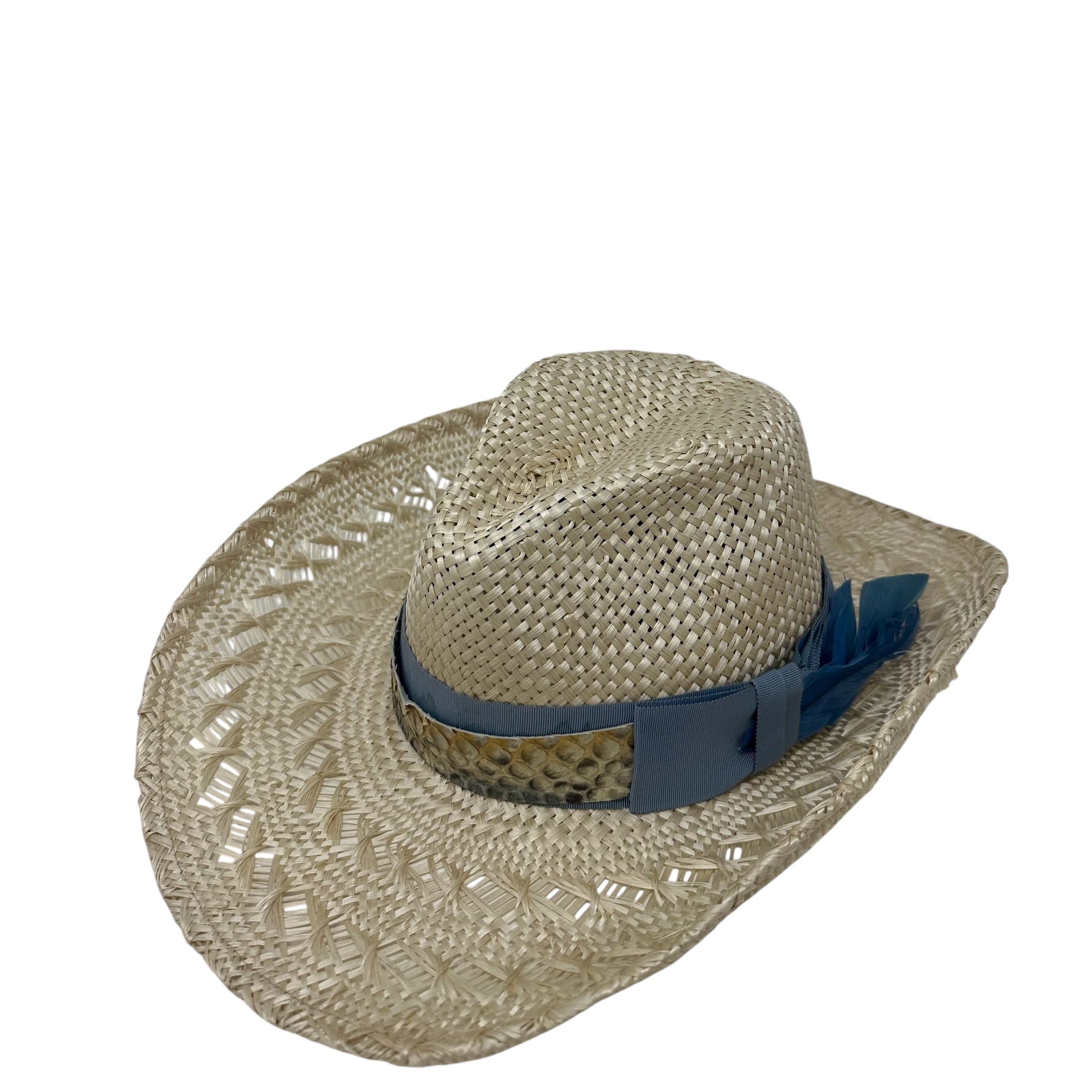Coastal Cowgirl Ranch Style Straw Hat Pearl Beige Coastal Cowgirl Hat – LosAngelesCowgirl main image 3