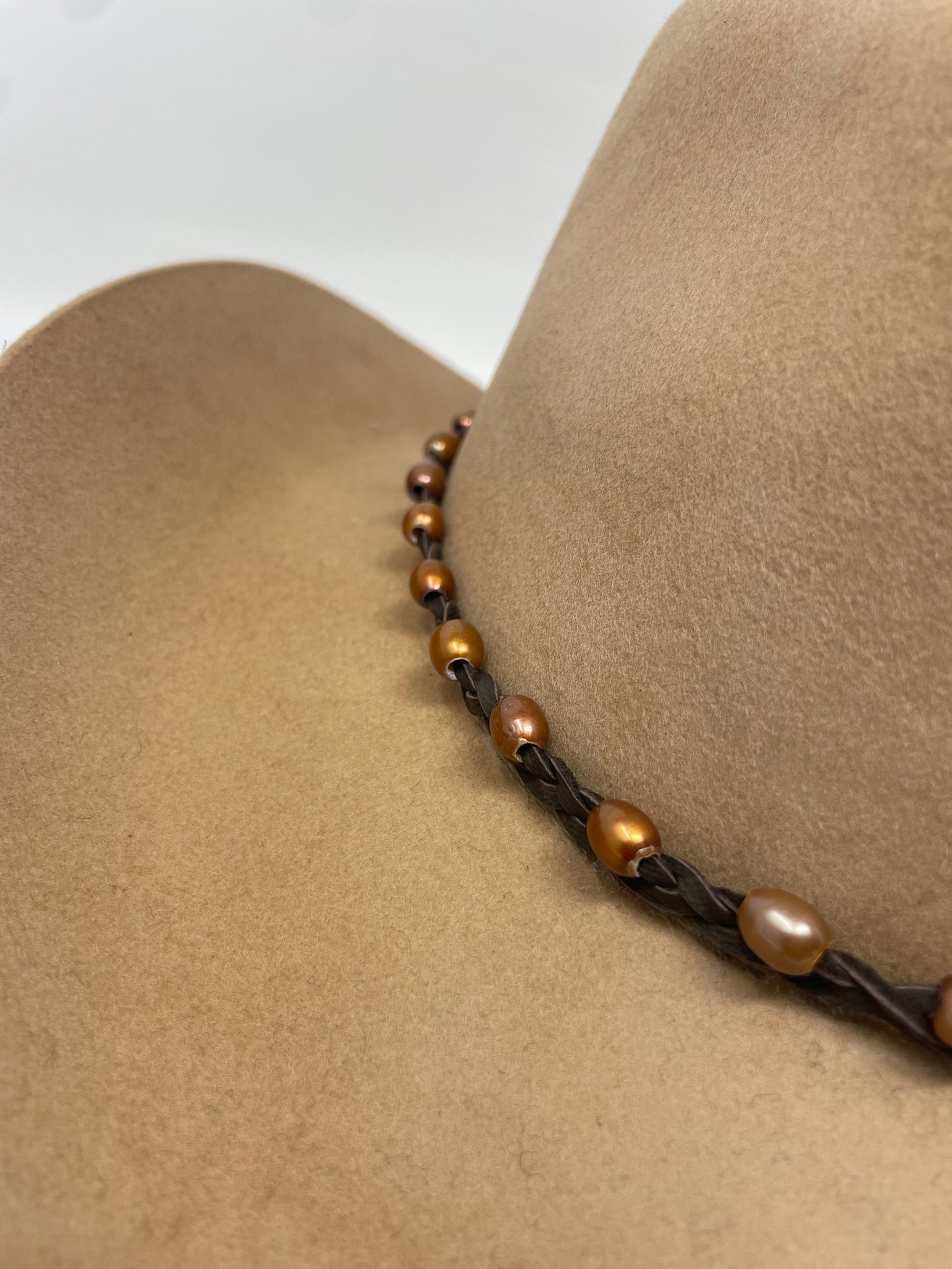 Pearl Beaded Hat Band
