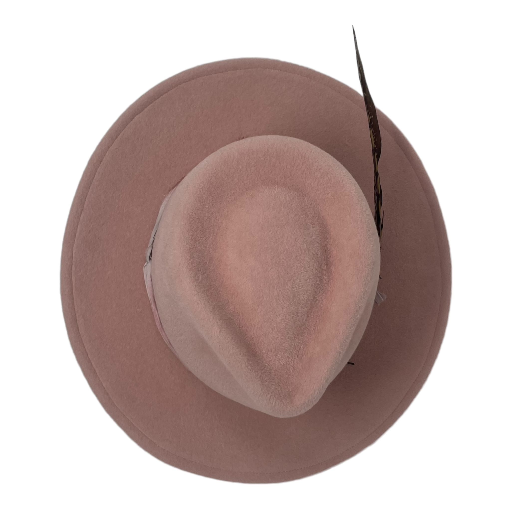 Blush Velour Fedora
