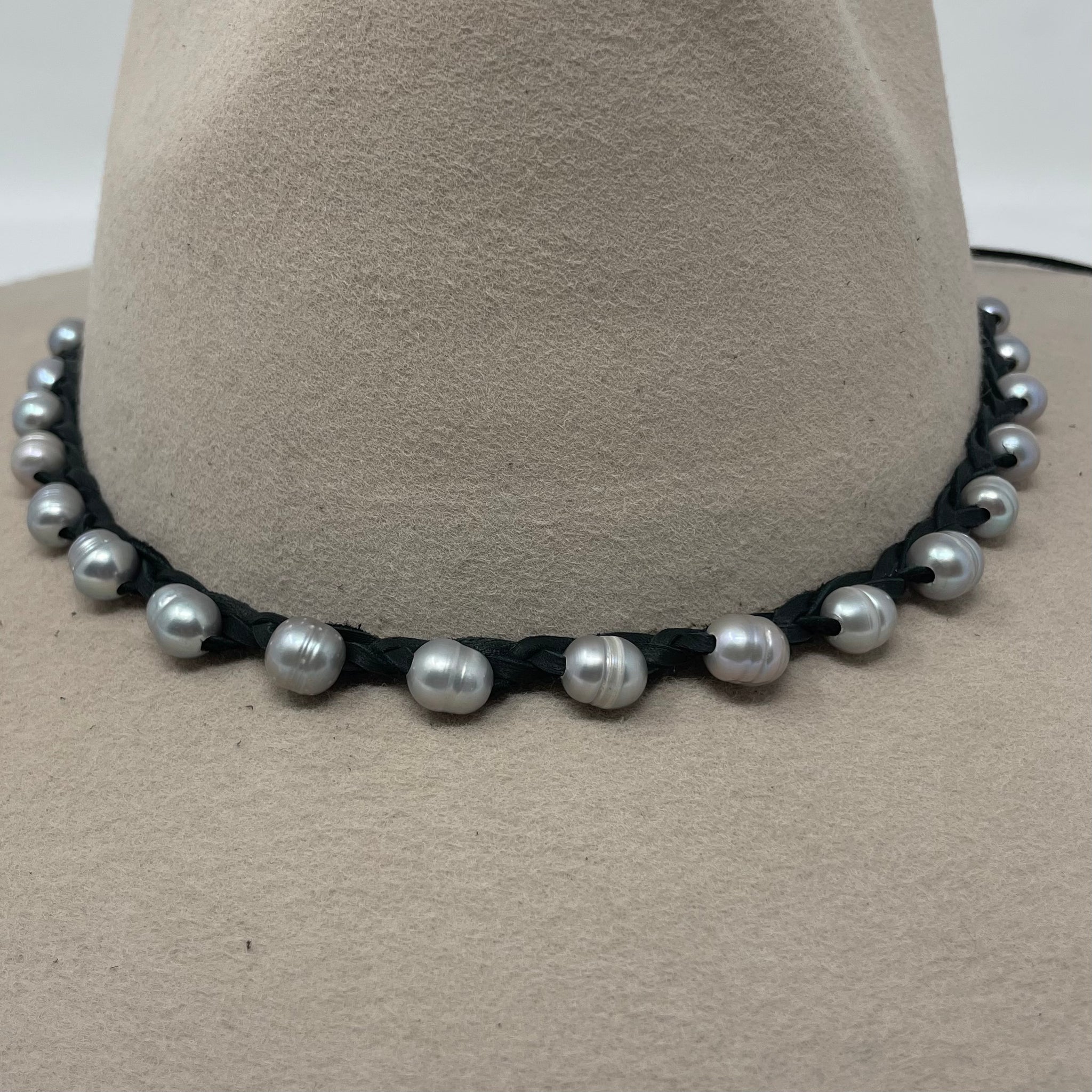 Pearl Beaded Hat Band